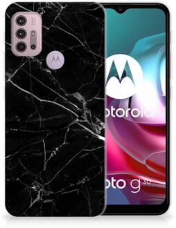 B2Ctelecom Smartphone hoesje Motorola Moto G30 | G10 Transparant Hoesje Marmer Zwart