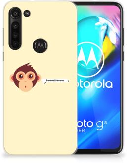 B2Ctelecom Smartphone hoesje Motorola Moto G8 Power Back Case Siliconen Hoesje met Foto Aap