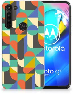 B2Ctelecom Smartphone hoesje Motorola Moto G8 Power Backcase Siliconen Hoesje Funky Retro