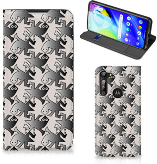 B2Ctelecom Smartphone Hoesje Motorola Moto G8 Power Book Wallet Case Salamander Grey