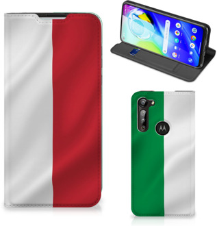 B2Ctelecom Smartphone Hoesje Motorola Moto G8 Power Leuk Bookcase Italiaanse Vlag