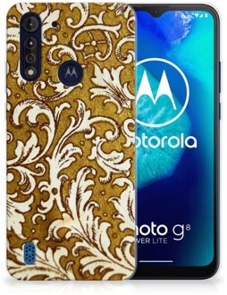 B2Ctelecom Smartphone hoesje Motorola Moto G8 Power Lite Hoesje maken Barok Goud