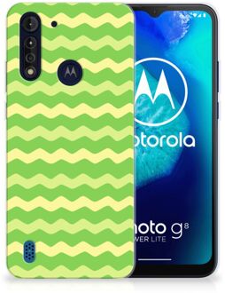 B2Ctelecom Smartphone hoesje Motorola Moto G8 Power Lite TPU Case Waves Green