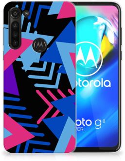 B2Ctelecom Smartphone hoesje Motorola Moto G8 Power TPU Case Funky Triangle