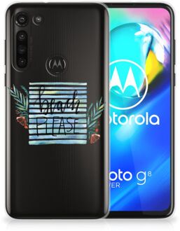 B2Ctelecom Smartphone hoesje Motorola Moto G8 Power TPU Case Transparant Boho Beach