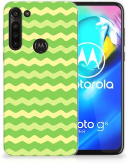 B2Ctelecom Smartphone hoesje Motorola Moto G8 Power TPU Case Waves Green