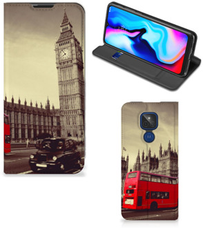 B2Ctelecom Smartphone Hoesje Motorola Moto G9 Play Mobiel Bookcase Londen