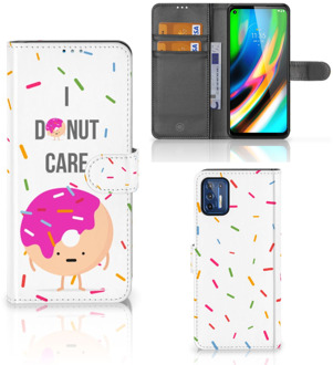 B2Ctelecom Smartphone Hoesje Motorola Moto G9 Plus Bookcase met Quotes Donut Cadeautjes voor Meisjes