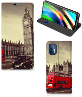 B2Ctelecom Smartphone Hoesje Motorola Moto G9 Plus Mobiel Bookcase Londen