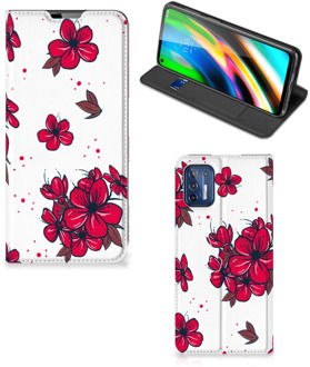 B2Ctelecom Smartphone Hoesje Motorola Moto G9 Plus Mobiel Cover Blossom Red