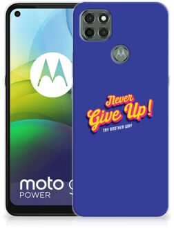 B2Ctelecom Smartphone hoesje Motorola Moto G9 Power Backcase Siliconen Hoesje Never Give Up