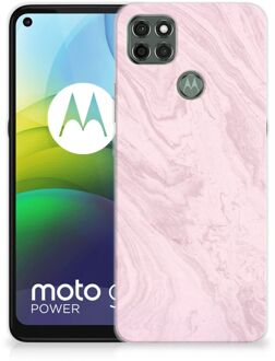 B2Ctelecom Smartphone hoesje Motorola Moto G9 Power Leuk Hoesje Marble Pink