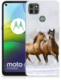 B2Ctelecom Smartphone hoesje Motorola Moto G9 Power TPU Case Paarden