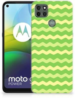 B2Ctelecom Smartphone hoesje Motorola Moto G9 Power TPU Case Waves Green