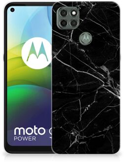 B2Ctelecom Smartphone hoesje Motorola Moto G9 Power Transparant Hoesje Marmer Zwart