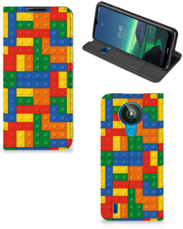 B2Ctelecom Smartphone Hoesje Nokia 1.4 Leuk Bookcover Blokken