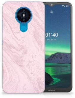 B2Ctelecom Smartphone hoesje Nokia 1.4 Leuk Hoesje Marble Pink