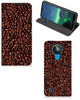 B2Ctelecom Smartphone Hoesje Nokia 1.4 Mobiel Case Koffiebonen