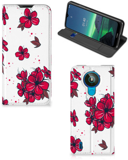 B2Ctelecom Smartphone Hoesje Nokia 1.4 Mobiel Cover Blossom Red