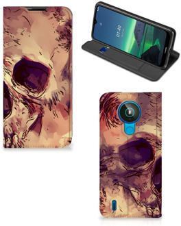 B2Ctelecom Smartphone Hoesje Nokia 1.4 Wallet Case Skullhead