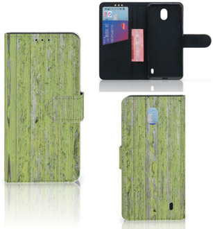 B2Ctelecom Smartphone Hoesje Nokia 1 Plus Book Style Case Green Wood