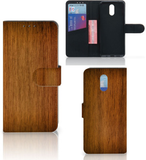 B2Ctelecom Smartphone Hoesje Nokia 2.3 Book Style Case Donker Hout