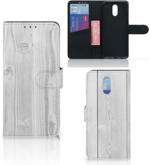 B2Ctelecom Smartphone Hoesje Nokia 2.3 Book Style Case White Wood