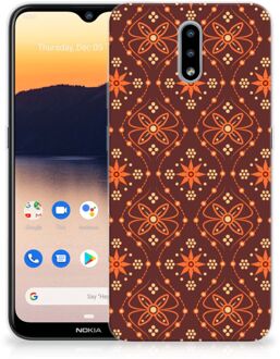 B2Ctelecom Smartphone hoesje Nokia 2.3 Leuk Case Batik Brown