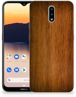 B2Ctelecom Smartphone hoesje Nokia 2.3 Leuk Case Super als Vaderdag Cadeaus Donker Hout