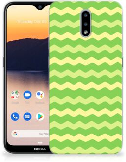 B2Ctelecom Smartphone hoesje Nokia 2.3 TPU Case Waves Green