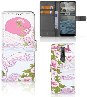 B2Ctelecom Smartphone Hoesje Nokia 2.4 Book Style Case Bird Standing