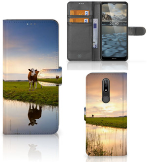 B2Ctelecom Smartphone Hoesje Nokia 2.4 Flip Case Koe