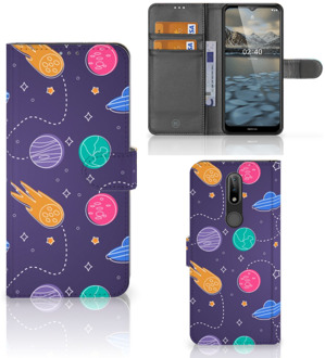 B2Ctelecom Smartphone Hoesje Nokia 2.4 Flip Case Portemonnee Space