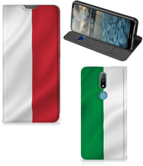 B2Ctelecom Smartphone Hoesje Nokia 2.4 Leuk Bookcase Italiaanse Vlag