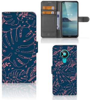 B2Ctelecom Smartphone Hoesje Nokia 3.4 Bookcase Palm Leaves