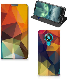 B2Ctelecom Smartphone Hoesje Nokia 3.4 Leuk Book Case Polygon Color