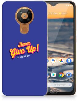 B2Ctelecom Smartphone hoesje Nokia 5.3 Backcase Siliconen Hoesje Never Give Up