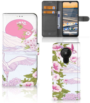 B2Ctelecom Smartphone Hoesje Nokia 5.3 Book Style Case Bird Standing