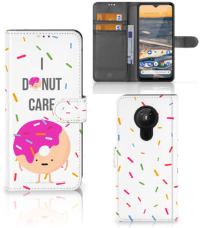 B2Ctelecom Smartphone Hoesje Nokia 5.3 Bookcase met Quotes Donut Cadeautjes voor Meisjes