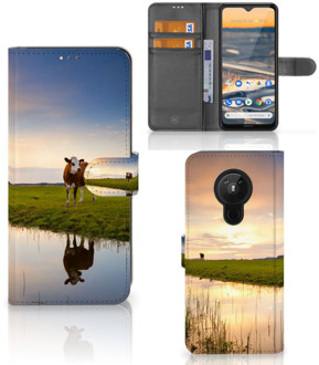 B2Ctelecom Smartphone Hoesje Nokia 5.3 Flip Case Koe