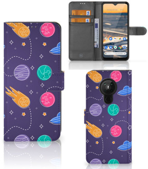 B2Ctelecom Smartphone Hoesje Nokia 5.3 Flip Case Portemonnee Space