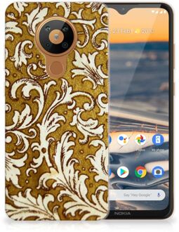 B2Ctelecom Smartphone hoesje Nokia 5.3 Hoesje maken Barok Goud