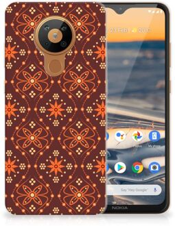 B2Ctelecom Smartphone hoesje Nokia 5.3 Leuk Case Batik Brown