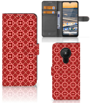 B2Ctelecom Smartphone Hoesje Nokia 5.3 Wallet Case Batik Red