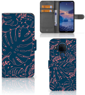 B2Ctelecom Smartphone Hoesje Nokia 5.4 Bookcase Palm Leaves