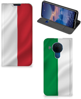 B2Ctelecom Smartphone Hoesje Nokia 5.4 Leuk Bookcase Italiaanse Vlag