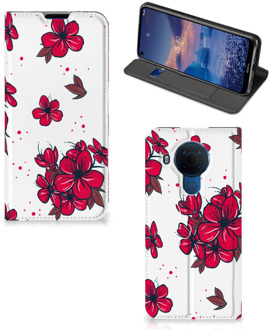 B2Ctelecom Smartphone Hoesje Nokia 5.4 Mobiel Cover Blossom Red