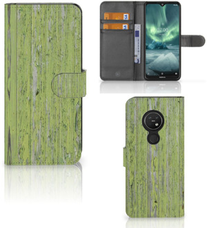 B2Ctelecom Smartphone Hoesje Nokia 7.2 | Smartphone Hoesje Nokia 6.2 Book Style Case Green Wood