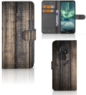 B2Ctelecom Smartphone Hoesje Nokia 7.2 | Smartphone Hoesje Nokia 6.2 Book Style Case Steigerhout