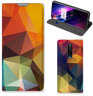 B2Ctelecom Smartphone Hoesje OnePlus 8 Leuk Book Case Polygon Color